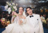 วิวาห์หวาน! “แก้มบุ๋ม – พีท” ควงคู่ฉลองมงคลสมรสสุดหรูหรา