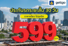 gettgo ขอบคุณความไว้วางใจจากลูกค้าทั่วประเทศ แจกโปรประกันรถระยะสั้น จากวิริยะประกันภัย ราคาเดียวเพียง 599 บาท