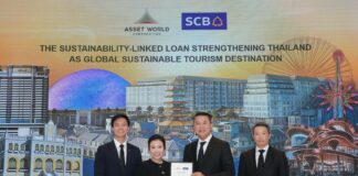 AWC ผนึกพลัง SCB ร่วมสนับสนุนการเติบโตอุตสาหกรรมท่องเที่ยวยั่งยืนของประเทศ ลงนามสินเชื่อ Sustainability-Linked Loan มูลค่า 40,500 ล้านบาท สนับสนุนการพัฒนา “เวิ้งนครเกษม เยาวราช” พื้นที่ประวัติศาสตร์ เชื่อมโยงมรดกวัฒนธรรมไทย-จีนเพื่อสร้างคุณค่าสู่ย่านเยาวราชไชน่าทาวน์ที่ใหญ่ที่สุดในโลก