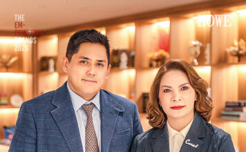 ทรรศชล ทรัพย์สุนทรกุล Founder and President และณปภัช ทรัพย์สุนทรกุล Founder and CEO บริษัท ดิเอ็กซ์เซคคิวทิฟ เลาจ์ (ไทยแลนด์) จำกัด